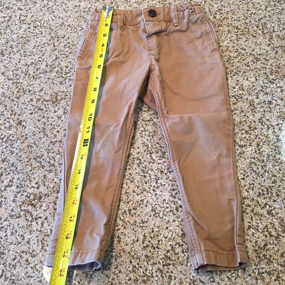 L.O.G.G Size 2Y Medium (Baby) Solid Tan Khaki Jeans Pants Elastic Waist Logg - Picture 2 of 12
